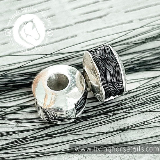 Silver Spacer Beads, Customized Horsehair Jewelry, PonyLocks