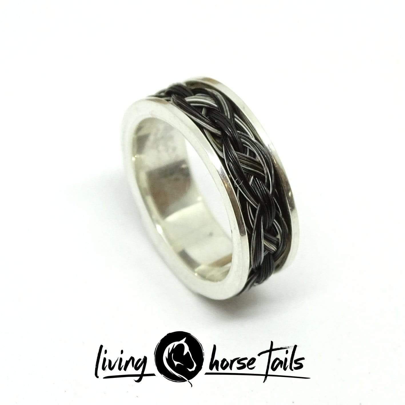 Sterling Silver Braided Horsehair Ring Living Horse Tails Handmade Jewellery Custom Horse Hair Keepsakes Australia