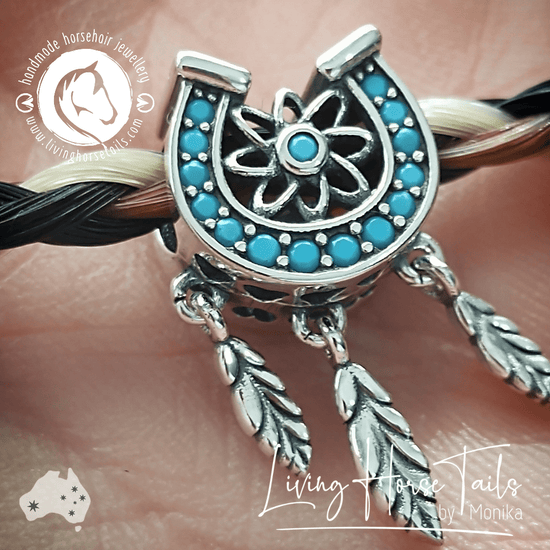 Living Horse Tails Sterling Silver Horseshoe Beads Custom jewellery Monika Australia horsehair keepsake