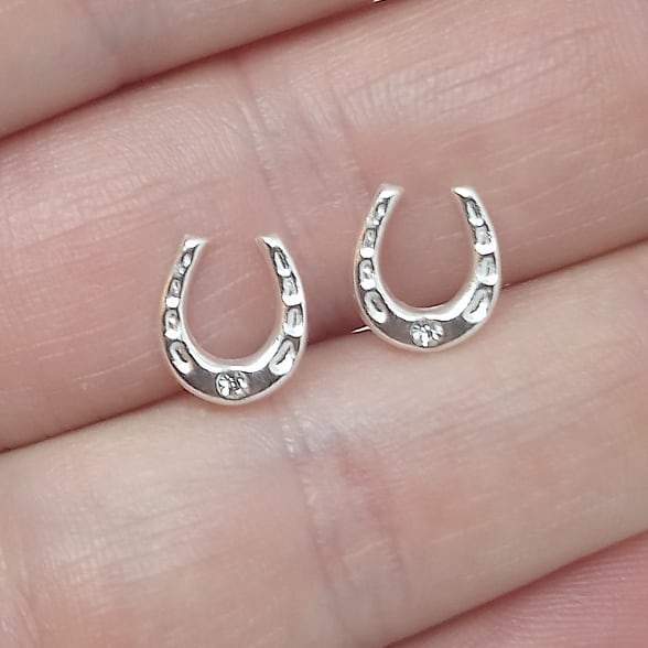 Living Horse Tails Sterling Silver Horseshoe Earrings and Necklace Custom jewellery Monika Australia horsehair keepsake