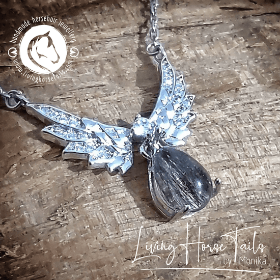 Horse hair 2025 resin pendant