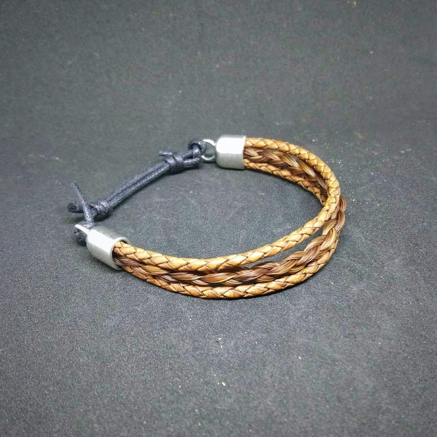 Living Horse Tails Unisex Adjustable Horsehair Braided Bracelet Custom jewellery Monika Australia horsehair keepsake