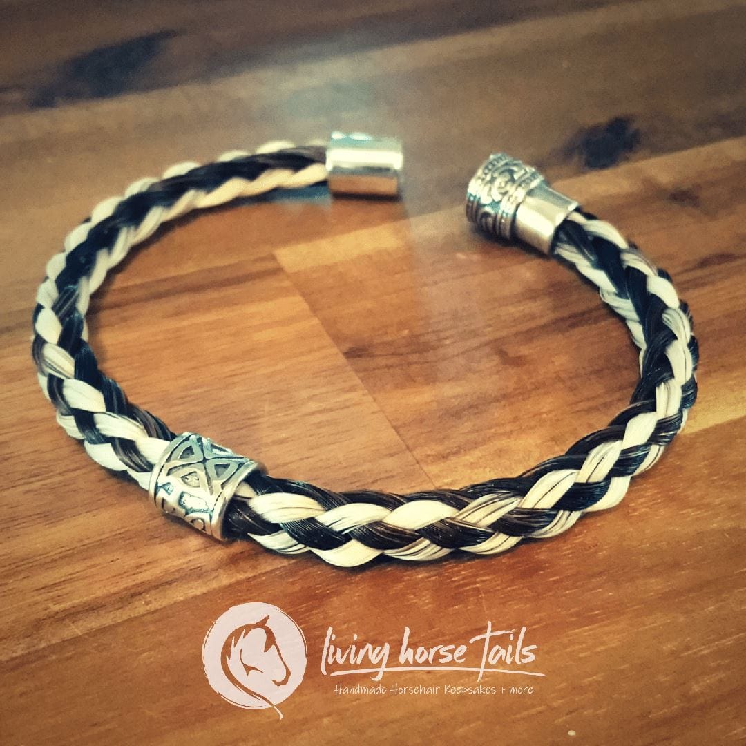 Viking Braided Horsehair and Stainless Steel Bracelet Living Horse Tails Handmade Jewellery Custom Horse Hair Keepsakes Australia